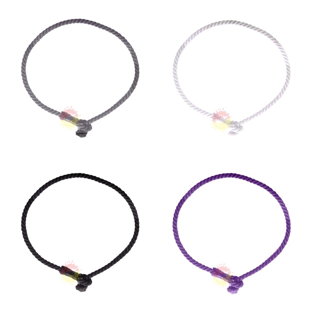 Gelang Tali Polos / Gelang Polos Hitam / Gelang Nyantol Sesuai Ukuran Tangan