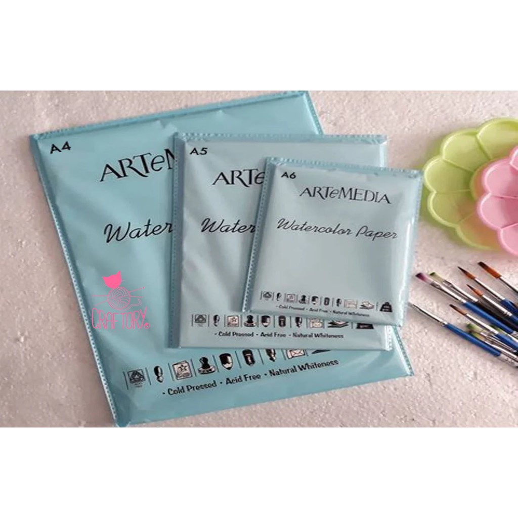 ARTeMEDIA watercolor paper kertas  cat  air  watercolour 