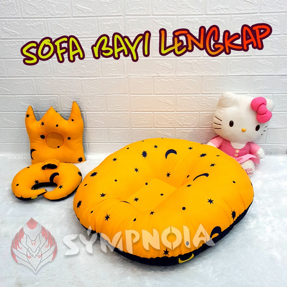 [ PAKET KOMPLIT SUPER HEMAT ] Sofa Bayi , Bantal peang &amp; bantal DOT harga kaki 5 kualitas bintang 5