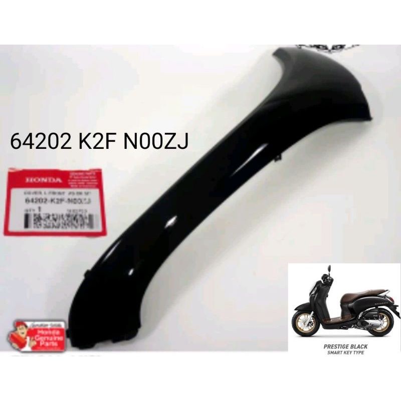 64202-K2F-N00ZJ sayap depan garnish depan scoopy K2f 2021 hitam metalik asli honda