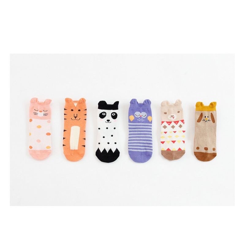 Kaos Kaki Bayi import Premium Korea Lucu Dengan Anti Slip Unik Motif Animal