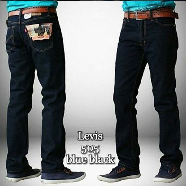 EXCLUSIVE Celana Jeans Pria Regular - Blue Black - hitam garment - Levis - Lois LIMITED