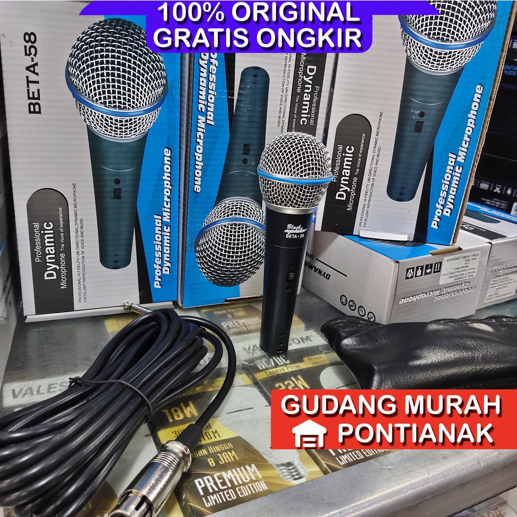 Mic Blackspider ORIGINAL ASLI Suara Jernih dan Nyaring BETA 58