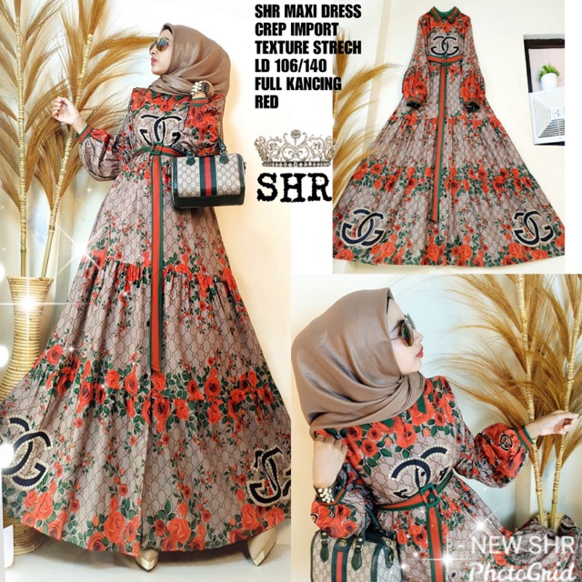 MAXI DRESS TERBARU TUMPUK GC ORI SHR