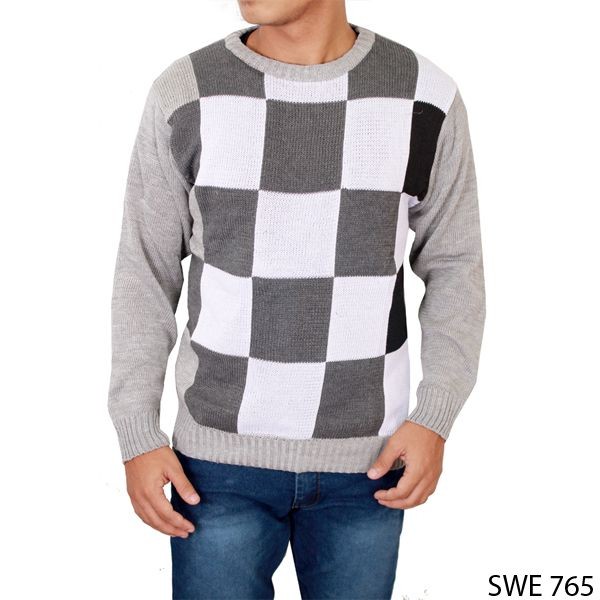 Sweater Pria Modern Rajut Abu – SWE 765
