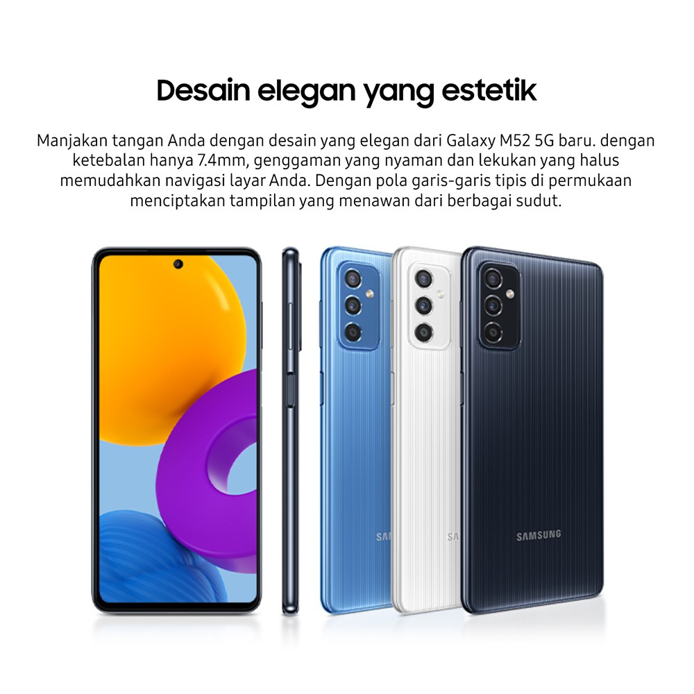 Samsung Galaxy M52 5G 8/128 GB RAM 8 ROM 128GB Handphone Hp Smartphone Android Original Garansi-8