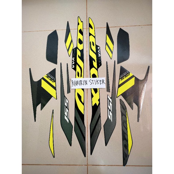 striping stiker aerox vva abu abu grey kuning 2021 original