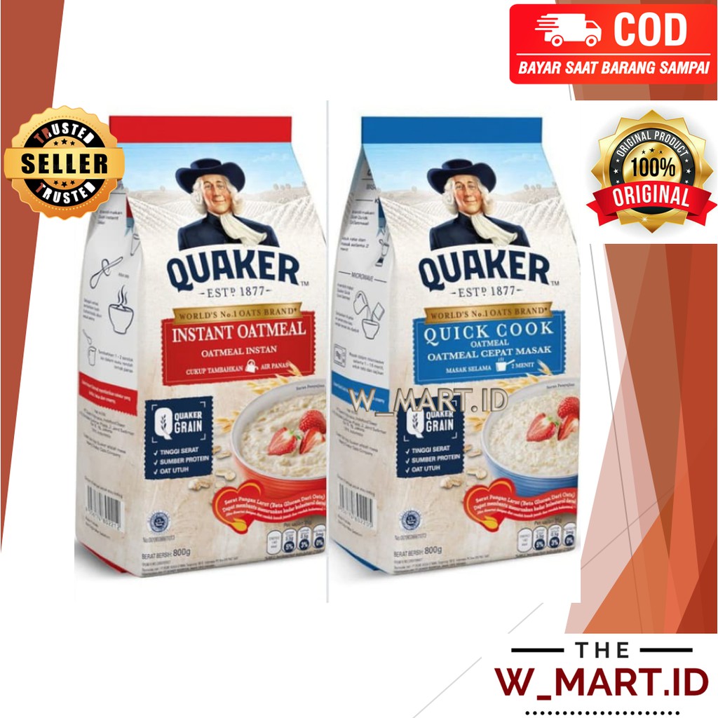 

QUAKER OAT QUAKER INSTANT QUICK COOKING OATMEAL 800 GR