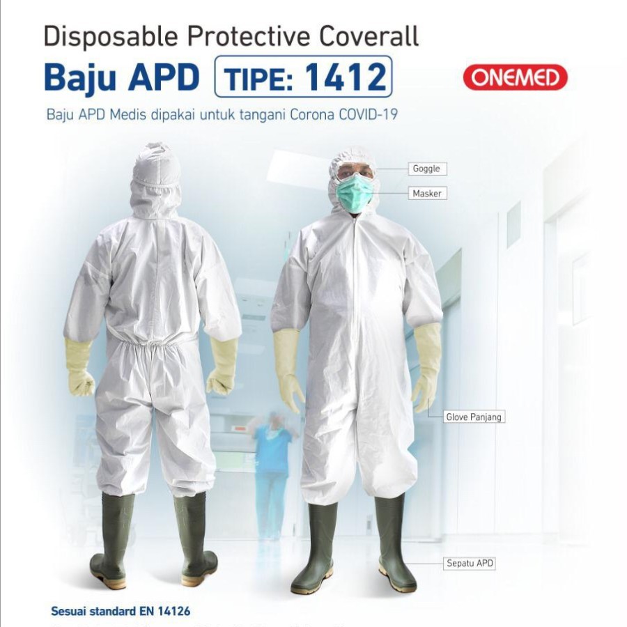 Jual Baju Hazmat / Baju APD / APD Coverall / Coverall Surgical Gown ...