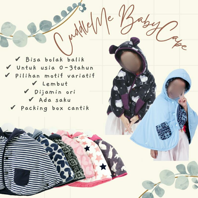 Jaket Anak CuddleMe BabyCape | Mantel Bayi Balita Cuddle Me Baby Cape | Grosir Cuddle Me BabyCape