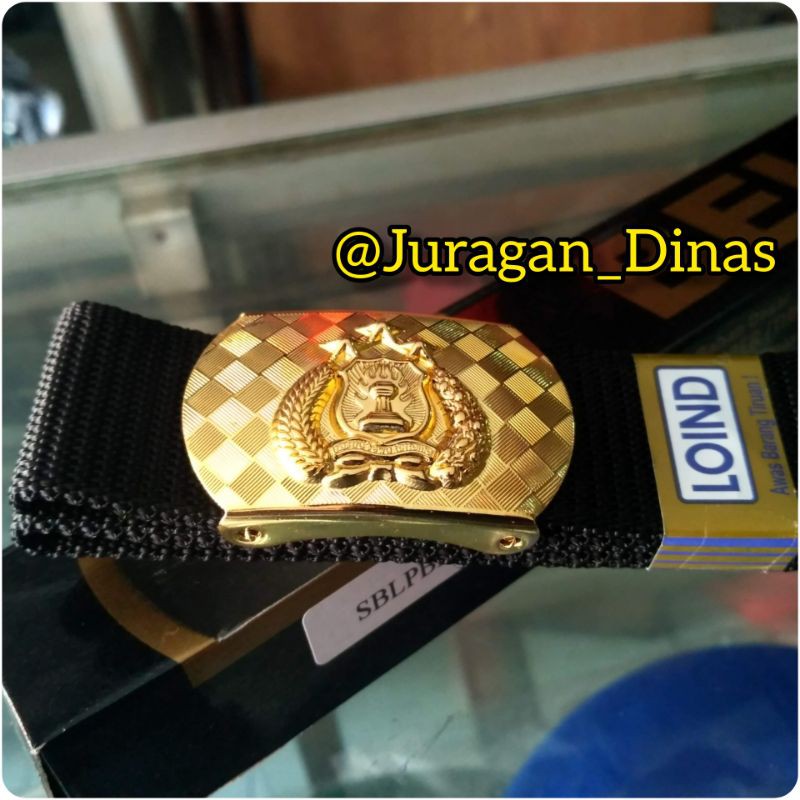 GESPER IKAT PINGGANG PDH Sabuk POLRI Loind Catur Original POLISI POLICE NON BRASO