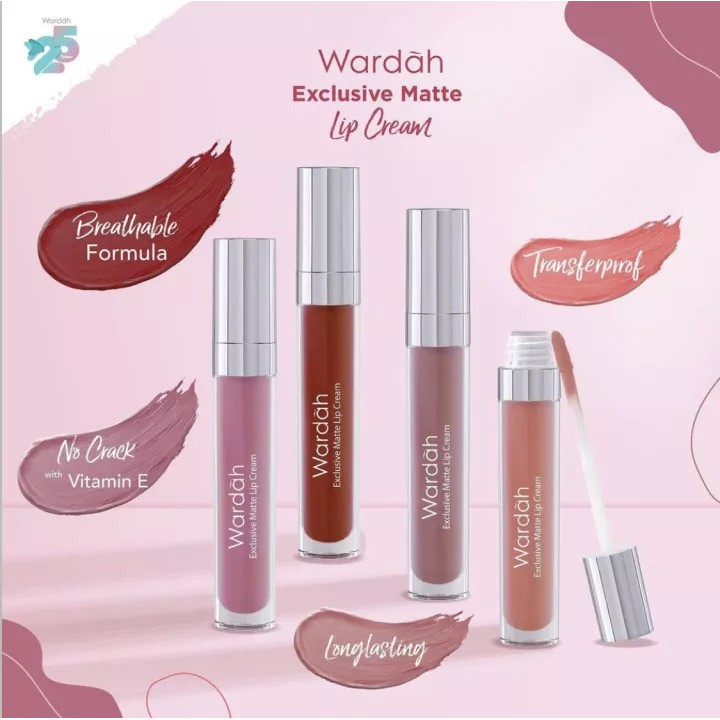 WARDAH Exclusive Matte Lip Cream 4gr by Ailin Kosmetik