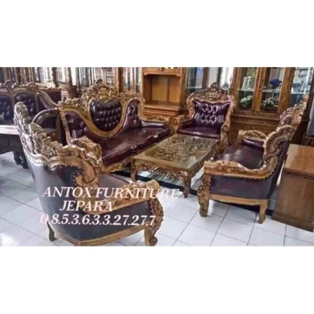 Kursi tamu Monaco ukiran asli mebel Jepara