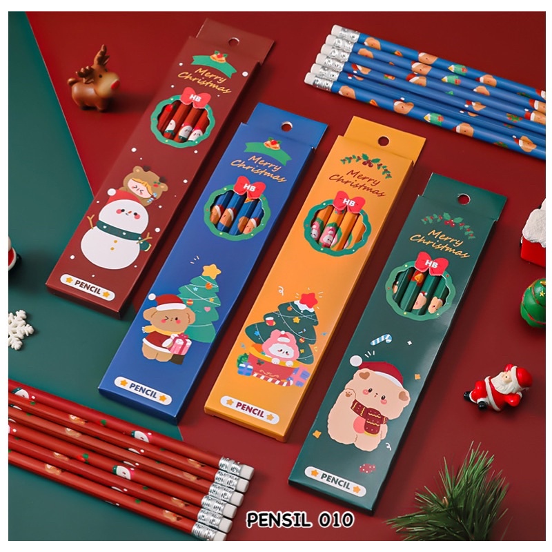 

PENSIL 010 | PENSIL HB EDISI NATAL| PENSIL 1 KOTAK 6 PCS | PENSIL CHRISTMAS