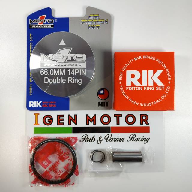 Piston 66 mm Pen 14 Double Ring MOTO 1