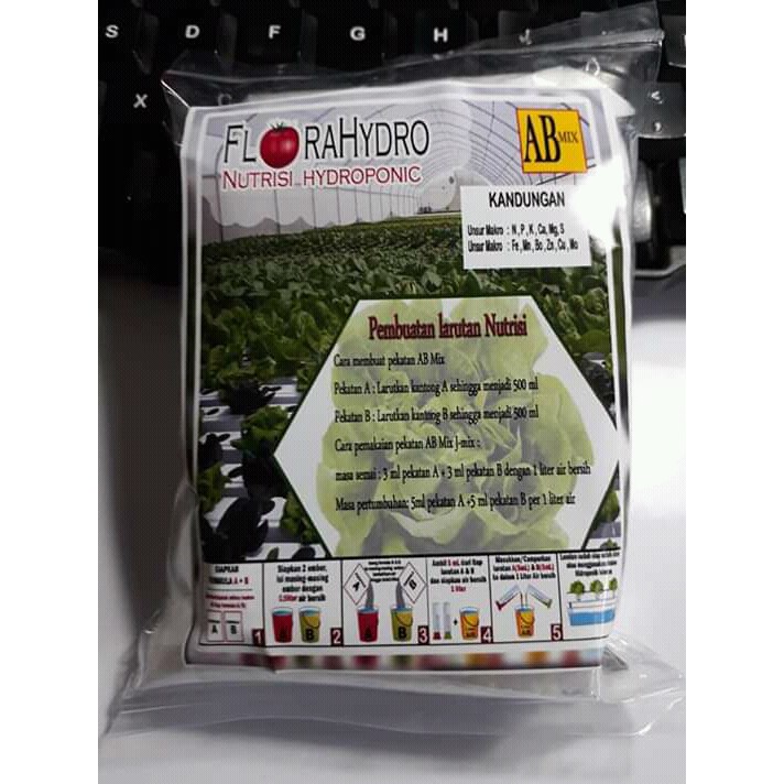 Nutrisi Hidroponik Florahydro Abmix 250 Gram / J-Mix Ab Mix Nutrisi Tanaman Pupuk Utk Dicairkan