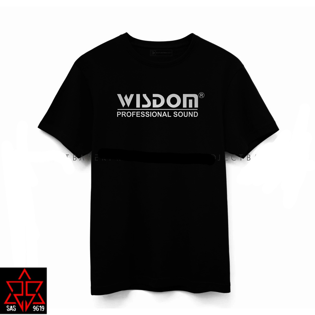 KAOS BAJU T-SHIRT AUDIO WISDOM PROFESSIONAL SOUND / AUDIO / OSS / CATTON COMBAD