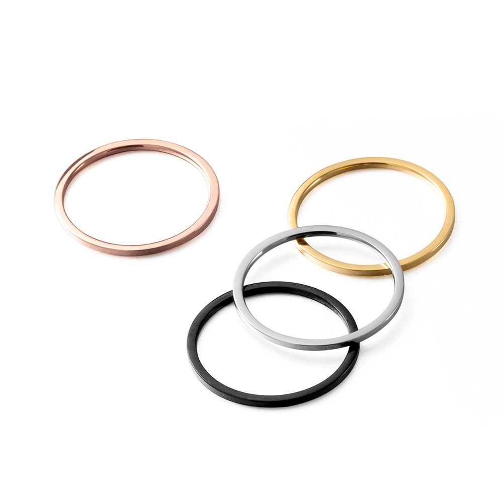 Cincin Couple Titanium Anti Karat Aksesoris Fashion Cincin Emas Huruf Couple Tidak luntur & berkarat-7