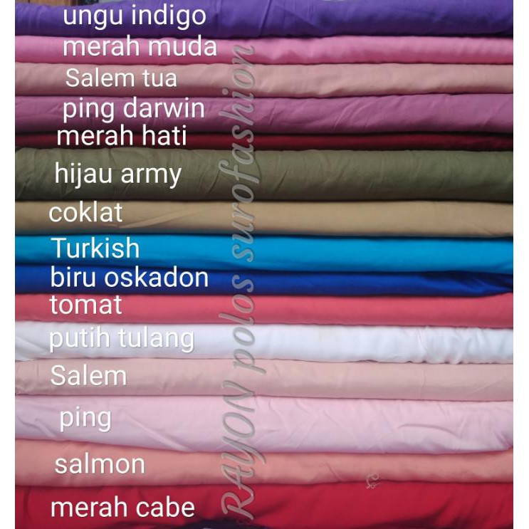 Bw2 Kain Katun Rayon Polos - Orange