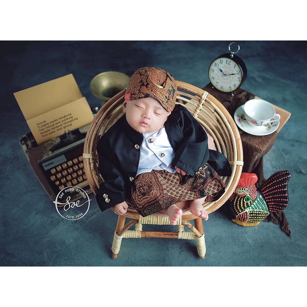 Adat Baju BESKAP Jawa Anak OVJ Newborn Bayi Lahir Baru Laki Laki Pria Cowok Jawa SD Remaja SMP Setel