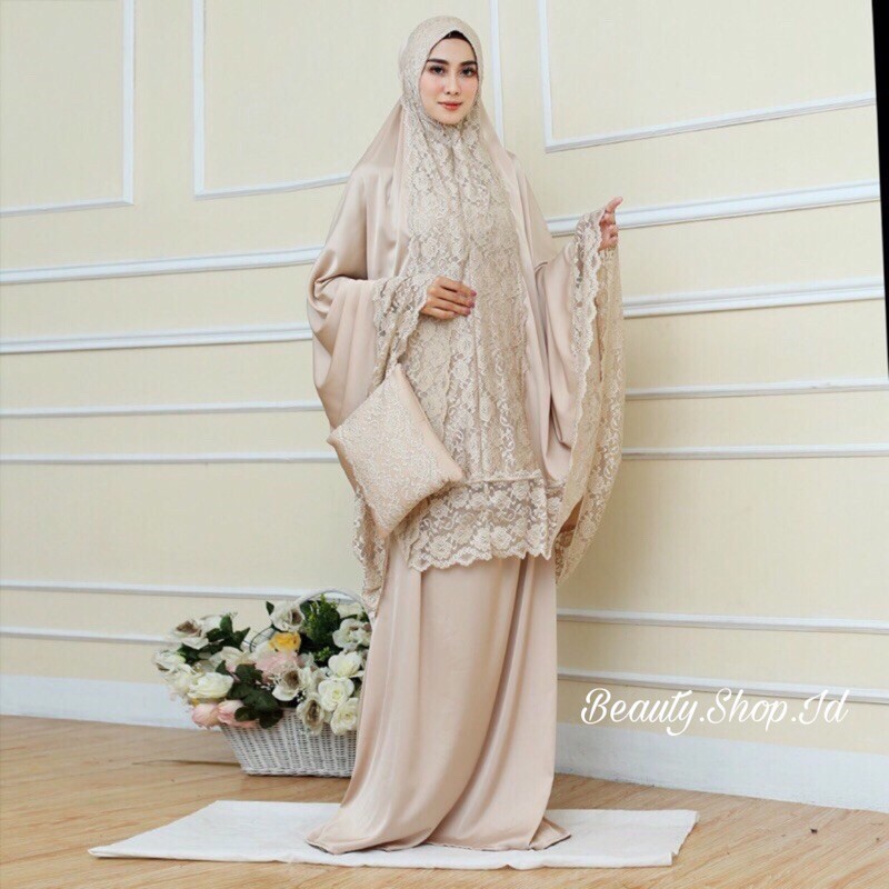 MUKENA ZASKIA LACE ZARA SILK PREMIUM