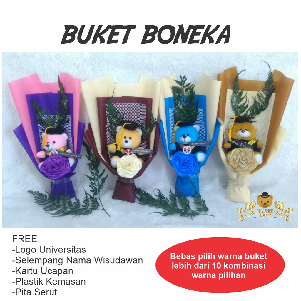 BUKET BONEKA WISUDA MURAH / HAND BUQUET MURAH / HADIAH WISUDA / BUKET BUNGA