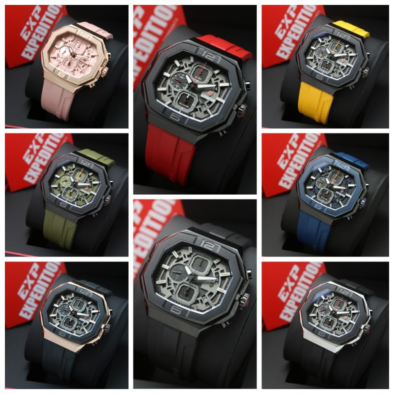 JAM TANGAN EXPEDITION PRIA E 6813 RUBBER ORIGINAL GARANSI RESMI/JAM EXPEDITION UNISEX E6813