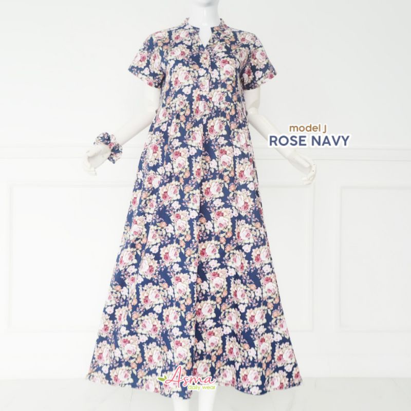 MODEL J ROSE NAVY Homedress Daster Asma daily wear Asma dailywear Asmadailywear
