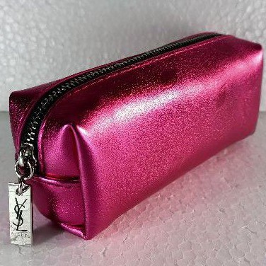 OriginaL Mini Pouch Metalic Fuchsia YSL Beaute Murah