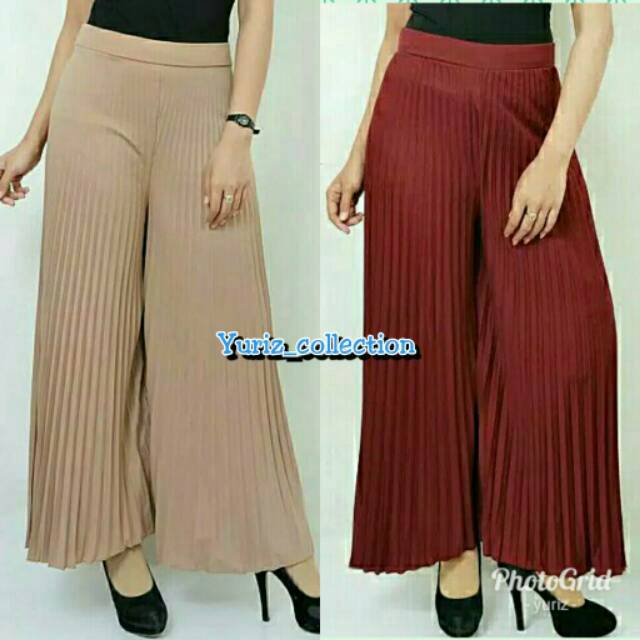 KULOT PLISKET  PREMIUM PANJANG  JUMBO/KULOT PLISKET MAYUNG /KULOT PLISKET WANITA