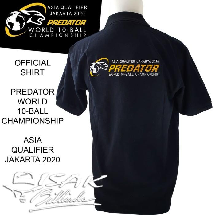Predator World 10-ball Championship Official Shirt Kaos Kerah Billiard