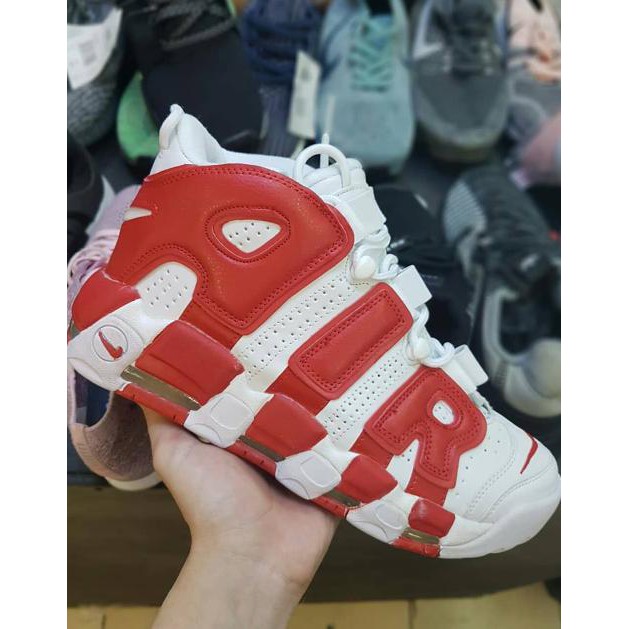 NIKE AIR JORDAN UPTEMPO WHITE RED PREMIUM ORIGINAL / SEPATU NIKE