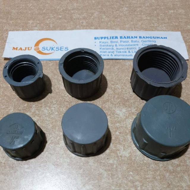 Dop Drat Pipa Pvc Cap Dop Tutup Paralon 1 2 Sd 1 Inch Shopee Indonesia