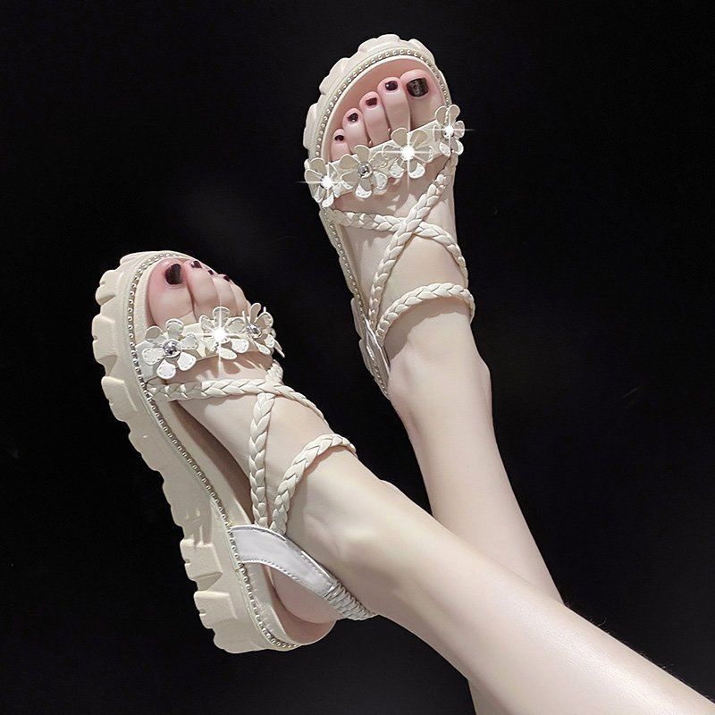 Sandal Wedges BUNGA Fashion Wanita Import Terbaru