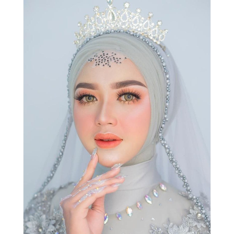 Grosir (SSC) SLAYER VEIL MUTIARA PENGANTIN / SLAYER PENGANTIN / HIJAB PENGANTIN / Premium Termurah