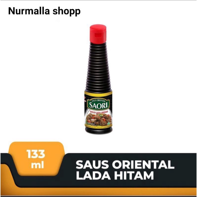 Saori®Saus Lada Hitam Botol 133ml Saos Oriental  Blackpepper  Sauce