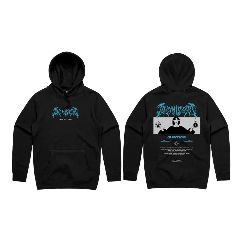 Sweater Hoodie Pria Murah Original Distro Bahan Heavy Weight Cotton Fleece Tebal ILLIONIS DIVISION