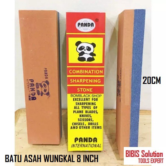 Batu Asah Wungkal Batu Pengasah Batu Asahan Pisau Kombinasi 8 inch PANDA ORIGINAL