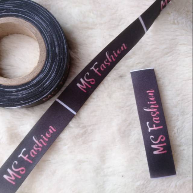 

Label satin mengkilap, tidak luntur, bahan khusus label,bukan pita biasa