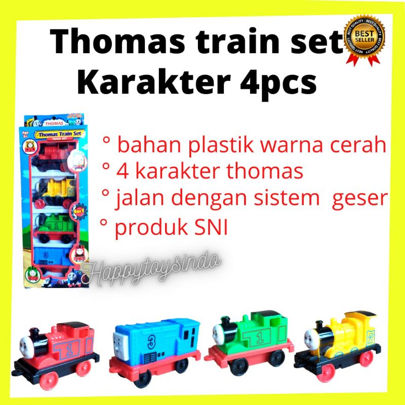 Mainan Anak Thomas Train Set Dos Isi 4pcs Karakter Kartun Animasi Terkini Terbaru Kereta Api Mainan 