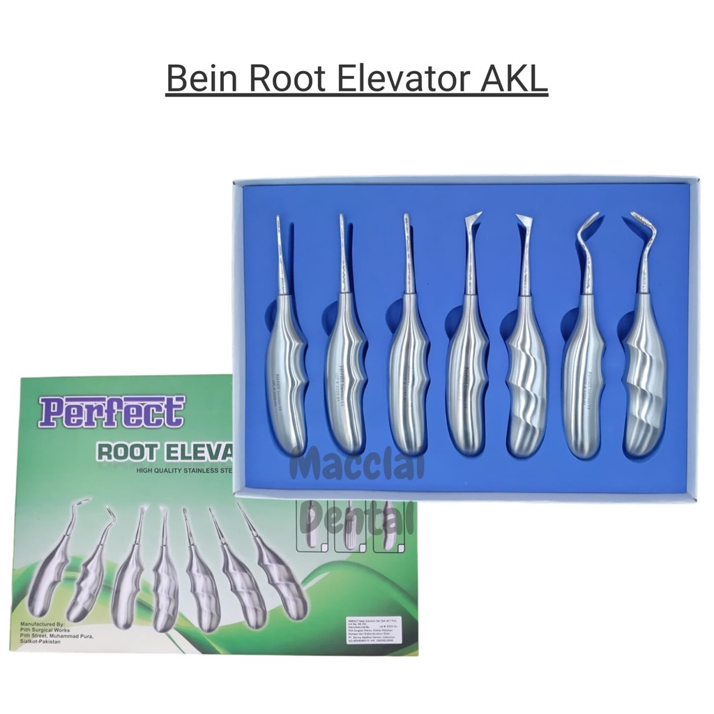 DENTAL BEIN ROOT ELEVATOR GIGI SET ISI 7 PCS LUXATOR SUDAH AKL