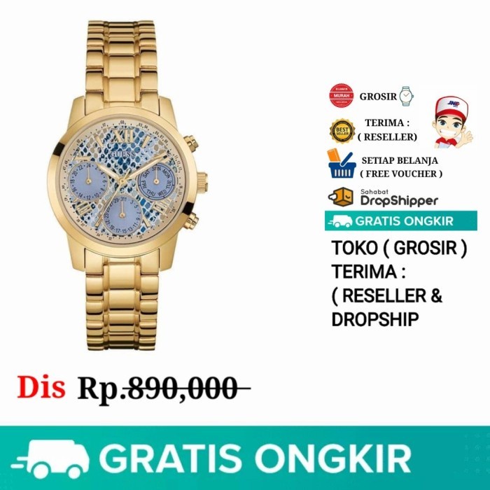 New Jam Tangan Wanita Guess W0448L9 Quartz Stainless Rosegold Jam Tangan Wanita Hadiah Bayar dirumah