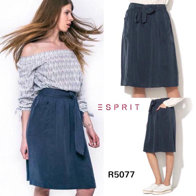 R5077 ORIGINAL ESPRIT BOW MIDI SKIRT