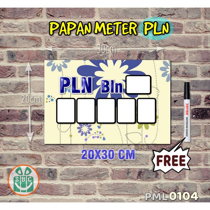 

Stokastik Papan Meter Listrik PLN PAM motif Unik - Floral 04