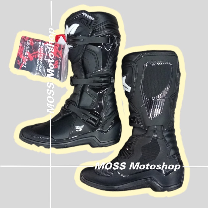 SEPATU TRAIL ALPINESTAR TECH 3 ENDURO BLACK CROSS BOOTS ORIGINAL