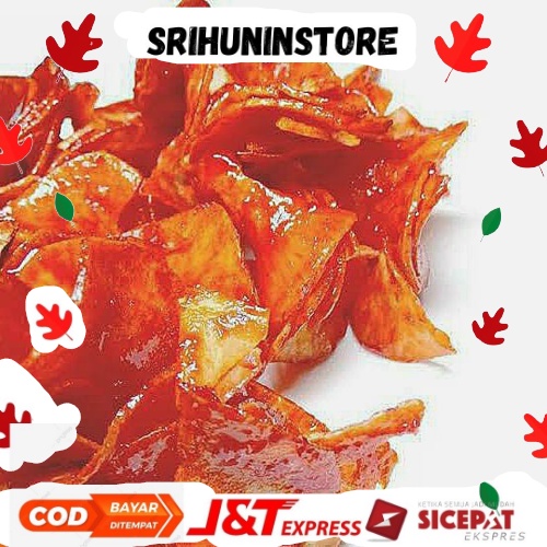 

Srihuninstore - Keripik Singkong Balado Padang Asli Pedas Manis Cabe Asli Cemilan Snack Makanan Kemasan 1 Kg