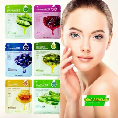 [best seller] Masker Wajah ROREC HCHANA Natural Sheet Skin Care Facial Mask Organik Original Snail