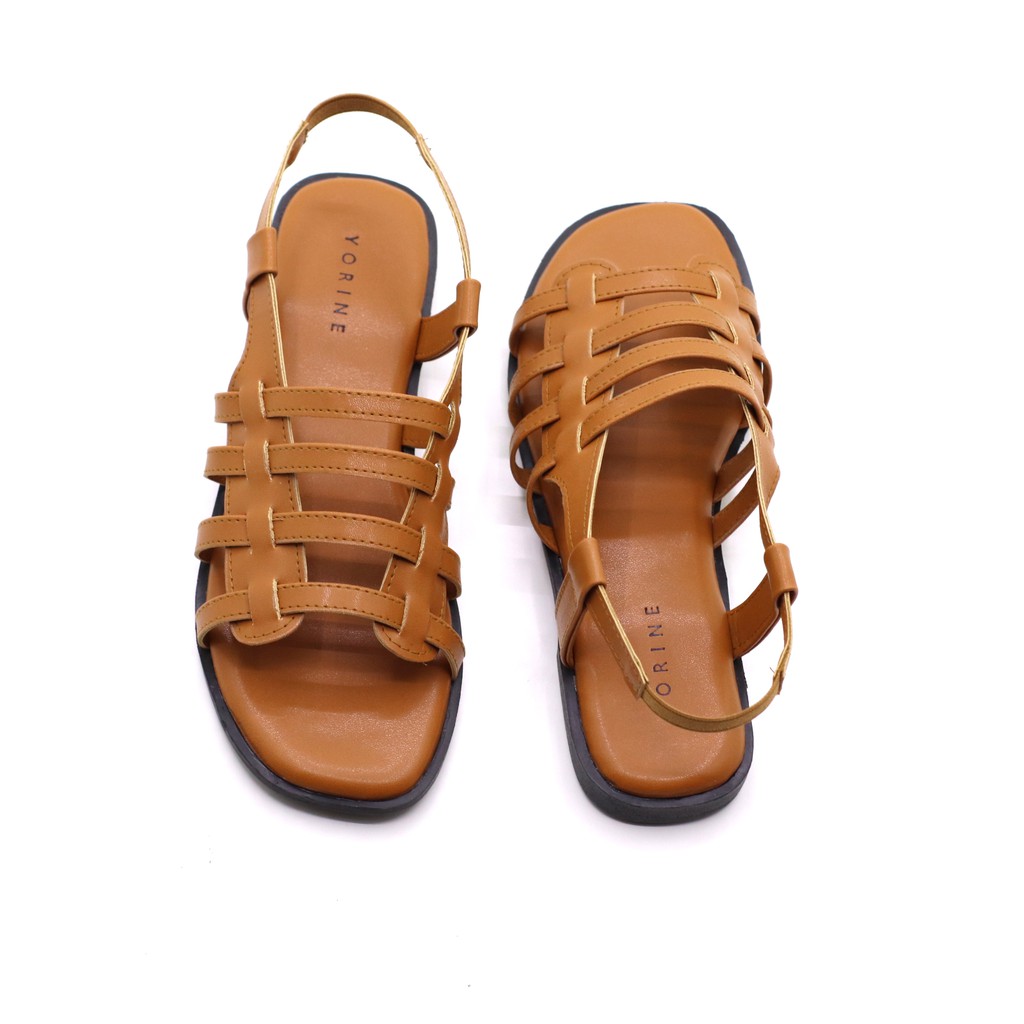 Sandal Wanita Tali Kenip Trendy Model Kekinian Flat