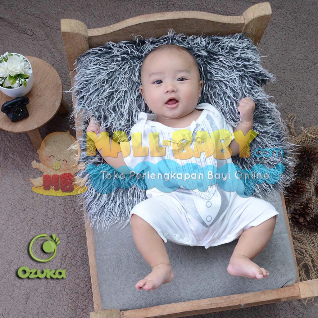 Baju Bayi laki Laki Romper Jumper Bayi Tuxedo Dasi Bruno
