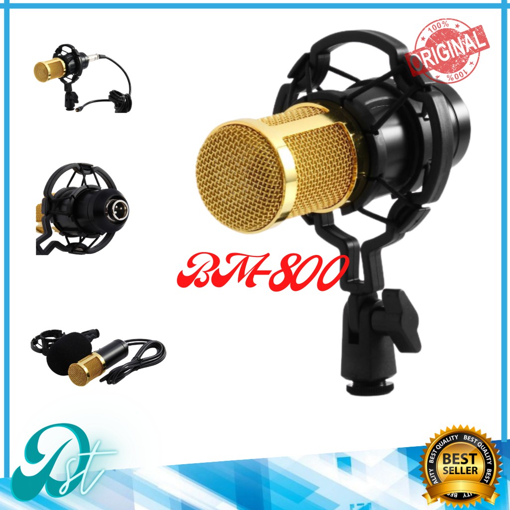 Mikrofon Kondenser Mikrofon Rekaman - BM-800 Condenser Recording Microphone Rekaman Karaoke